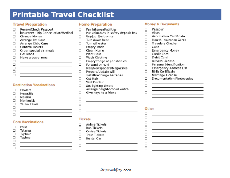19 free packing list templates word excel templates