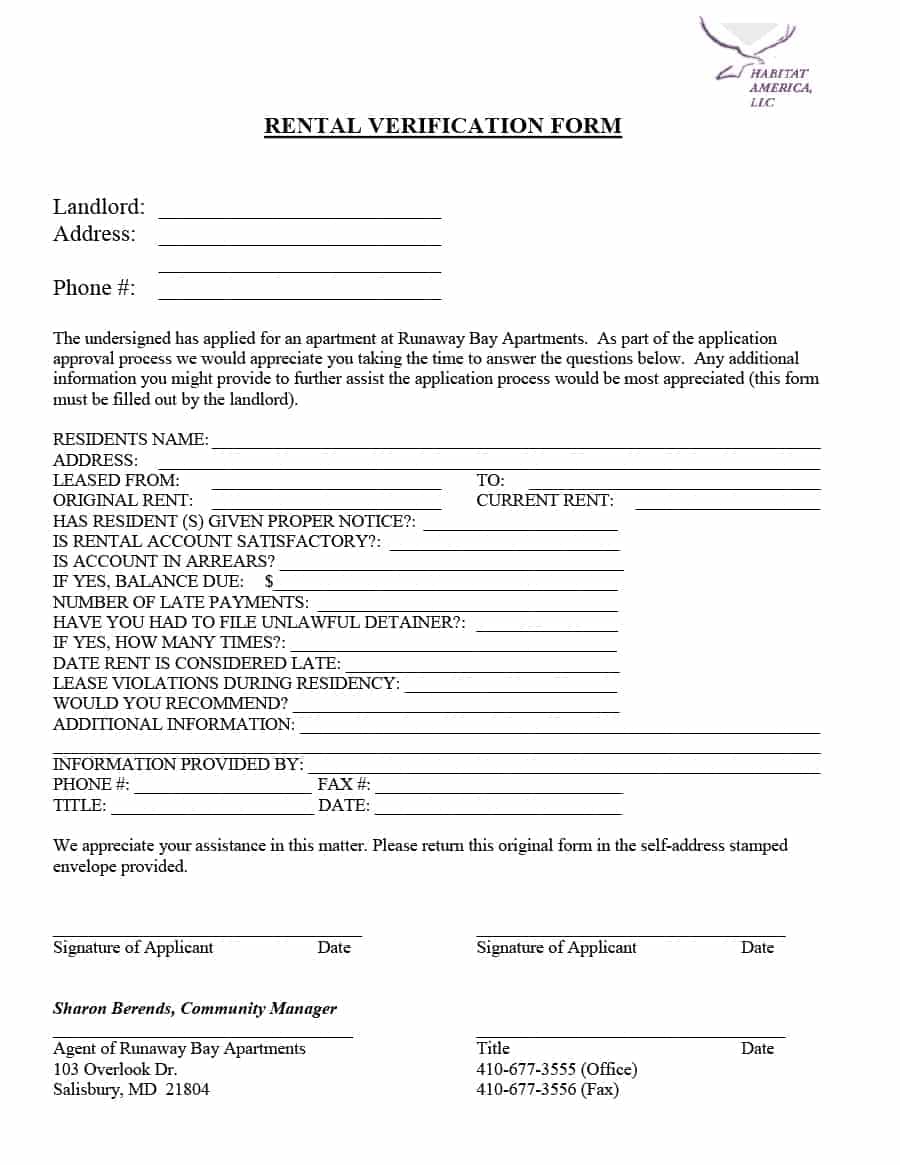 rental verification form 06