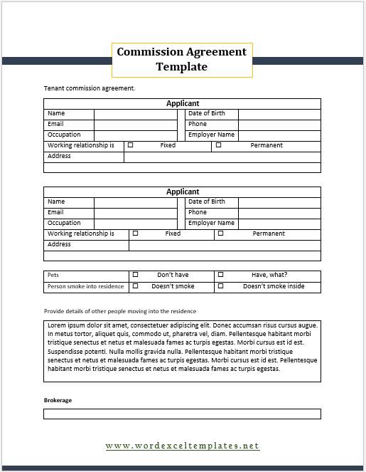 Commission Agreement Template 01....