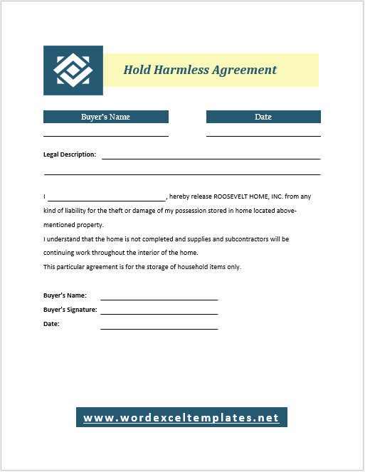 Hold Harmless Agreement Template 01....